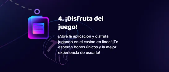 Cuarto paso: abrir la aplicación instalada y empezar a jugar en el casino