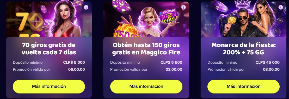 Giros gratis de vuelta cada siete días y 150 giros en la tragamonedas Maggico Fire